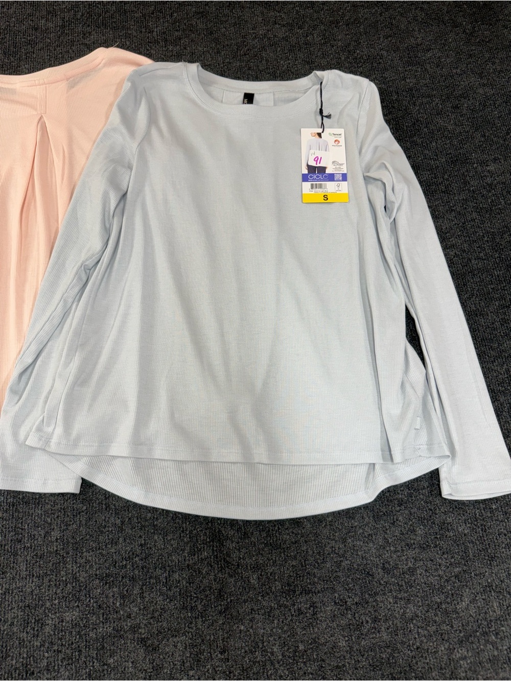 Set of 2 Modetta Soft Pink & Peach Long-Sleeve Women's Top